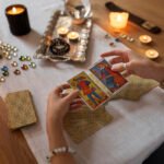 high-angle-woman-reading-tarot